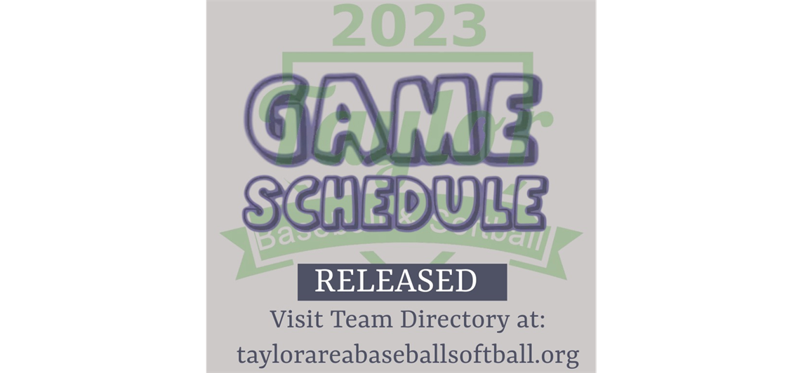 Game Schedules now available